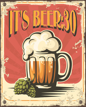 Retro beer poster
