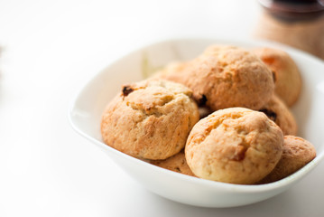 some cookies on white