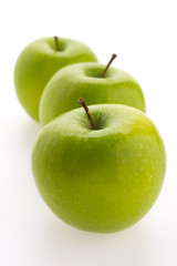 Green apple isolated on white background