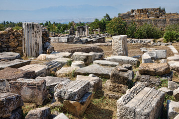 Pamukkale. Turkey. Ruins of Hierapolis