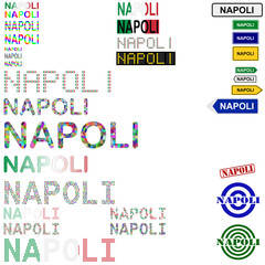 Napoli (Naples) text design set