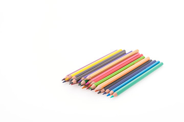 Fototapeta premium Colorful pencil isolated on white background