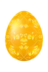 Easter egg with elements of traditional Russian pattern. Design