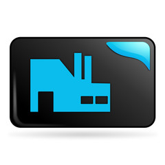 industrie sur bouton web rectangle bleu