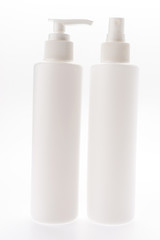 Cosmetic bottle isolated on white