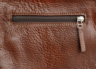 Leather and zipper