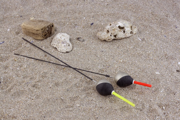 Fishing floats in the sand © Elena Milevska