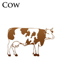 colored cow vector illustrator
