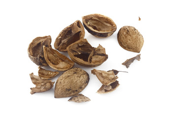 Nuts isolated on white background