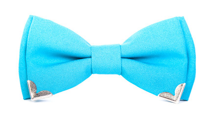 blue bow tie with metal inserts colors