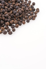 Black pepper isolated on white background