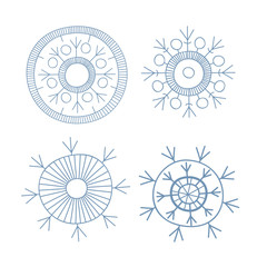 Snowflakes. Winter pattern.