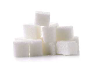 sugar cube on white background