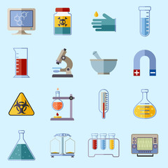 Laboratory equipment icons