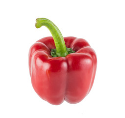 Red sweet pepper isolated on white