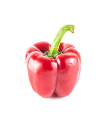 Red sweet pepper on white