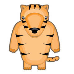 cartoon illustration of a baby tiger