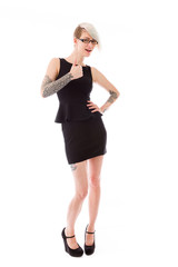 Fototapeta premium model isolated positive attitude thumbs up