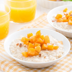 oatmeal with apricots and walnuts for breakfast