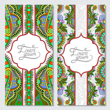 oriental decorative template for greeting card