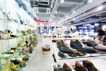 shopping mall interior with products detail