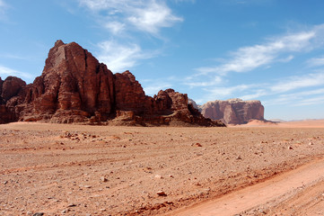 Fototapeta na wymiar Wadi Rum scenic landscape, Jordan
