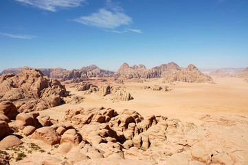 Wadi Rum mountain landscape, Jordan