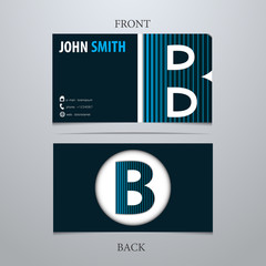 Business card template, letter B