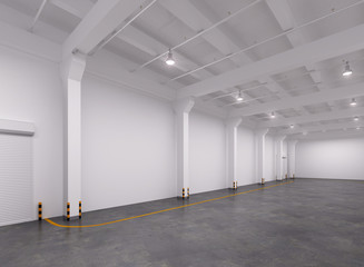 Empty warehouse interior
