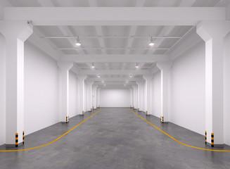 Empty warehouse interior