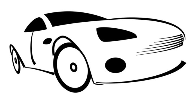recommend clip art: Racing car silhouette - Illustration