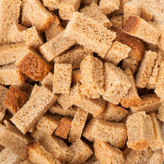 Macro of crouton