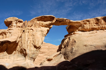 Umm Fruth Arch in Wadi Rum desert, Jordan.