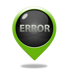 error pointer icon on white background