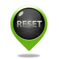 reset pointer icon on white background