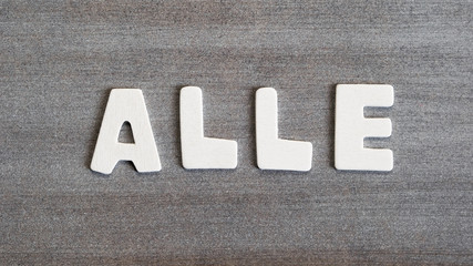 Buchstaben - Wörter - Wort - Alle - Gemeinschaft