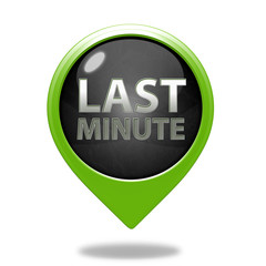 Last minute pointer icon on white background