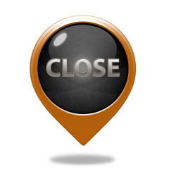 close pointer icon on white background