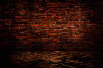 The old red brick walls and floors.