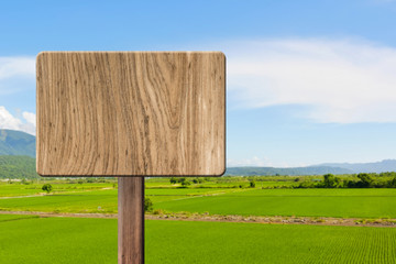Blank wooden sign