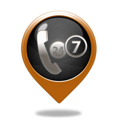 Support pointer icon on white background