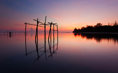 Plakat Tranquil sunrise at Kudat, Sabah, East Malaysia, Borneo