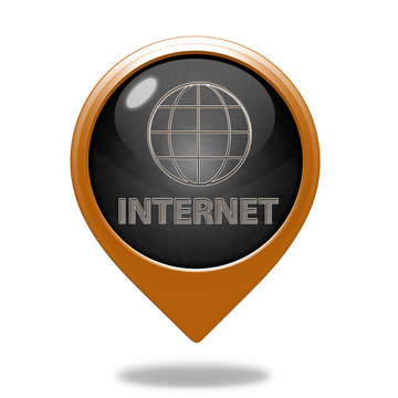 inernet pointer icon on white background