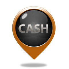 Cash pointer icon on white background