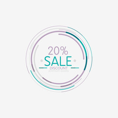 Minimal line design shopping stamps, sale