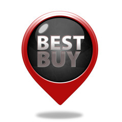 Best buy circular icon on white background