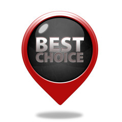 Best choice pointer icon on white background