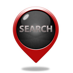search pointer icon on white background