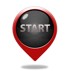 start pointer icon on white background