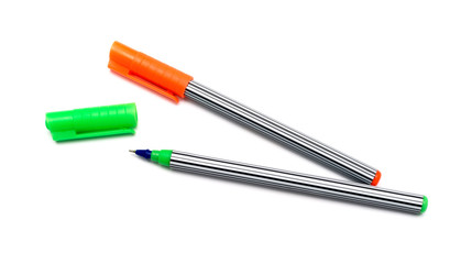 two pens on a white background